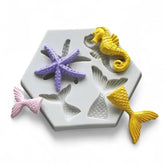 Molde Silicona Fiesta Marina Mini x 4